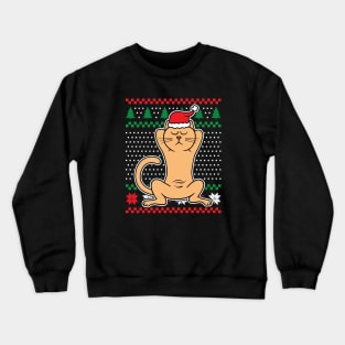 Ugly Christmas Sweaters Sleeping Cat Crewneck Sweatshirt